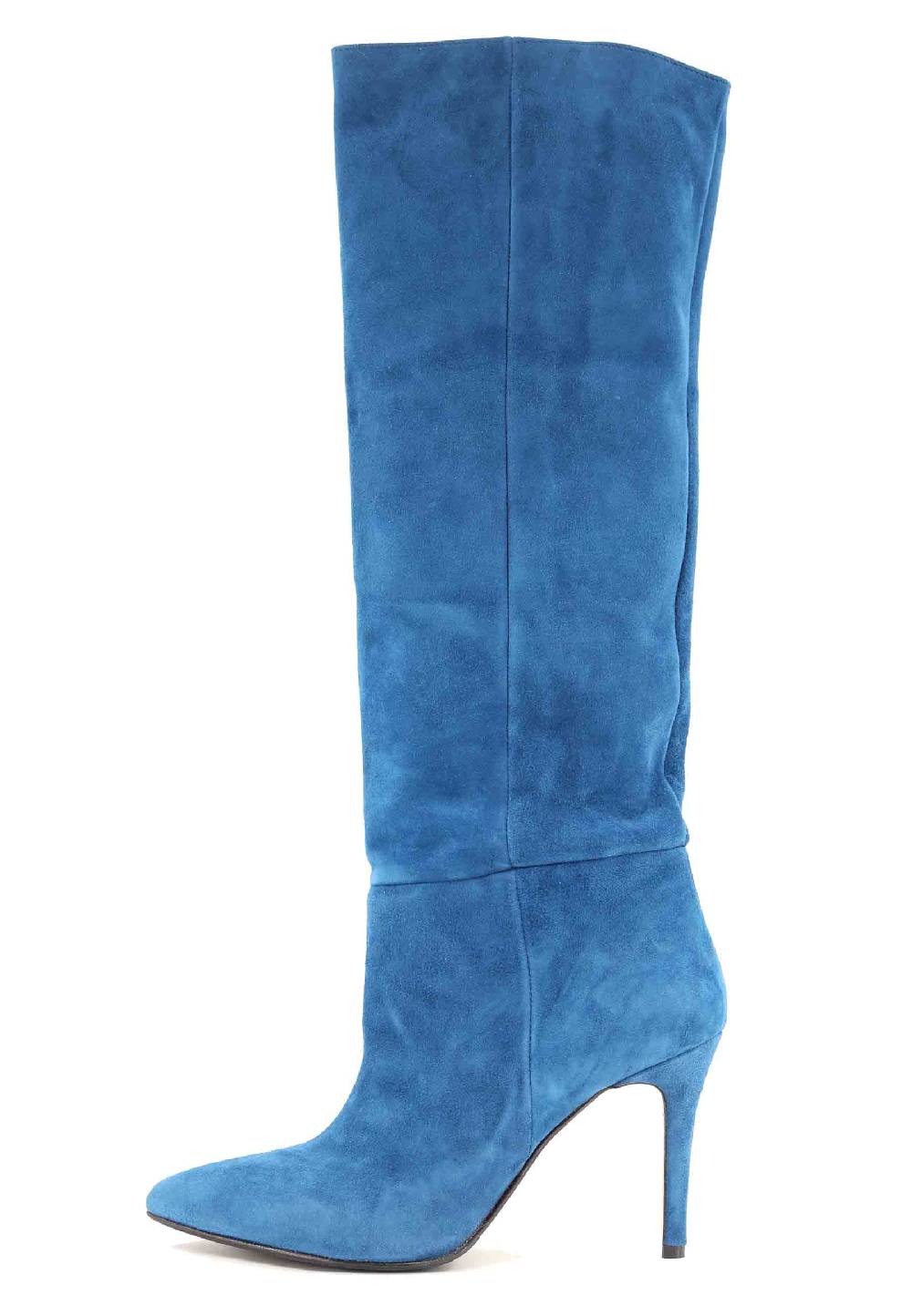 L'ARIANNA Stivali ST1242 da donna in camoscio blu Outlet