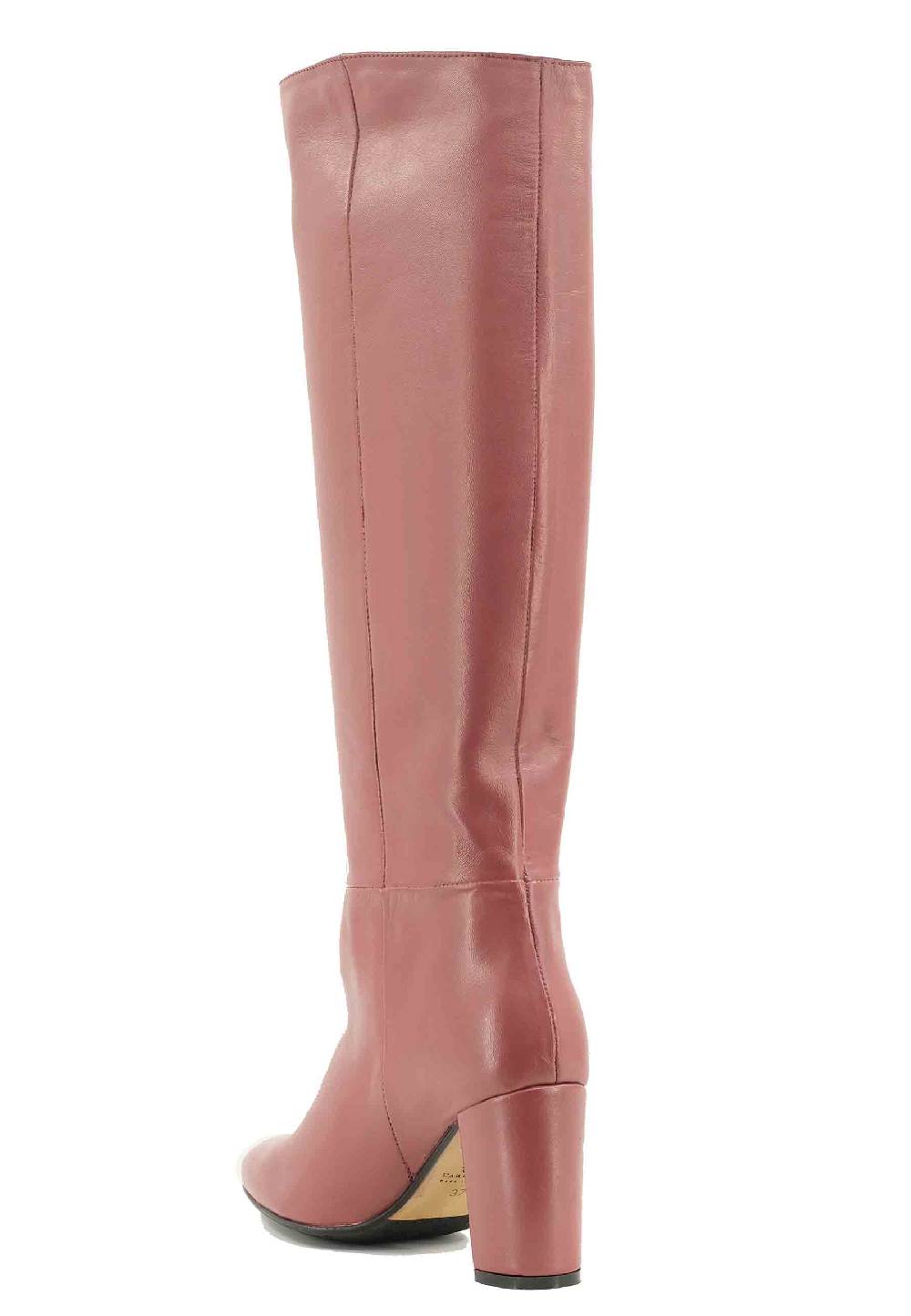 L'ARIANNA Stivali ST1689 a tubo in pelle rosa antico con punta tonda Vendite Flash