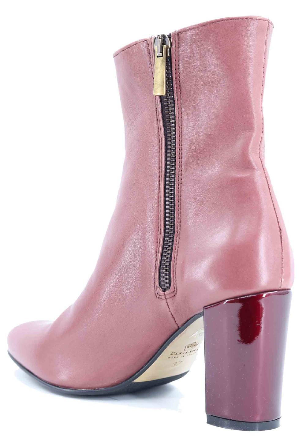 L'ARIANNA Stivaletti tr1692/g da donna in pelle laminta rosa antico Pezzi Unici
