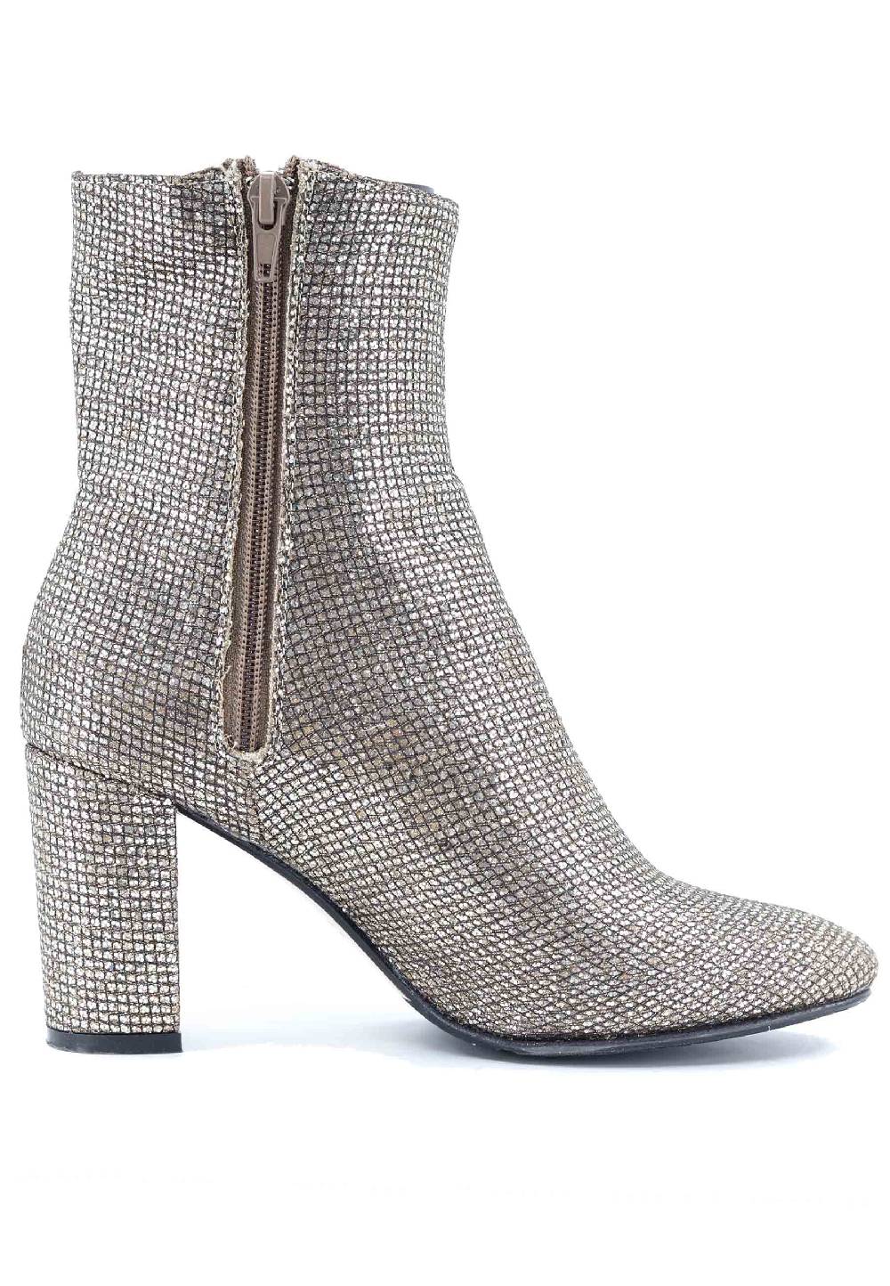 L'ARIANNA Stivaletti tr1692/g da donna in tessuto moon oro Soddisfazione Garantita