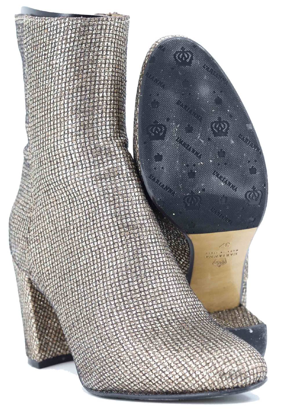 L'ARIANNA Stivaletti tr1692/g da donna in tessuto moon oro Soddisfazione Garantita