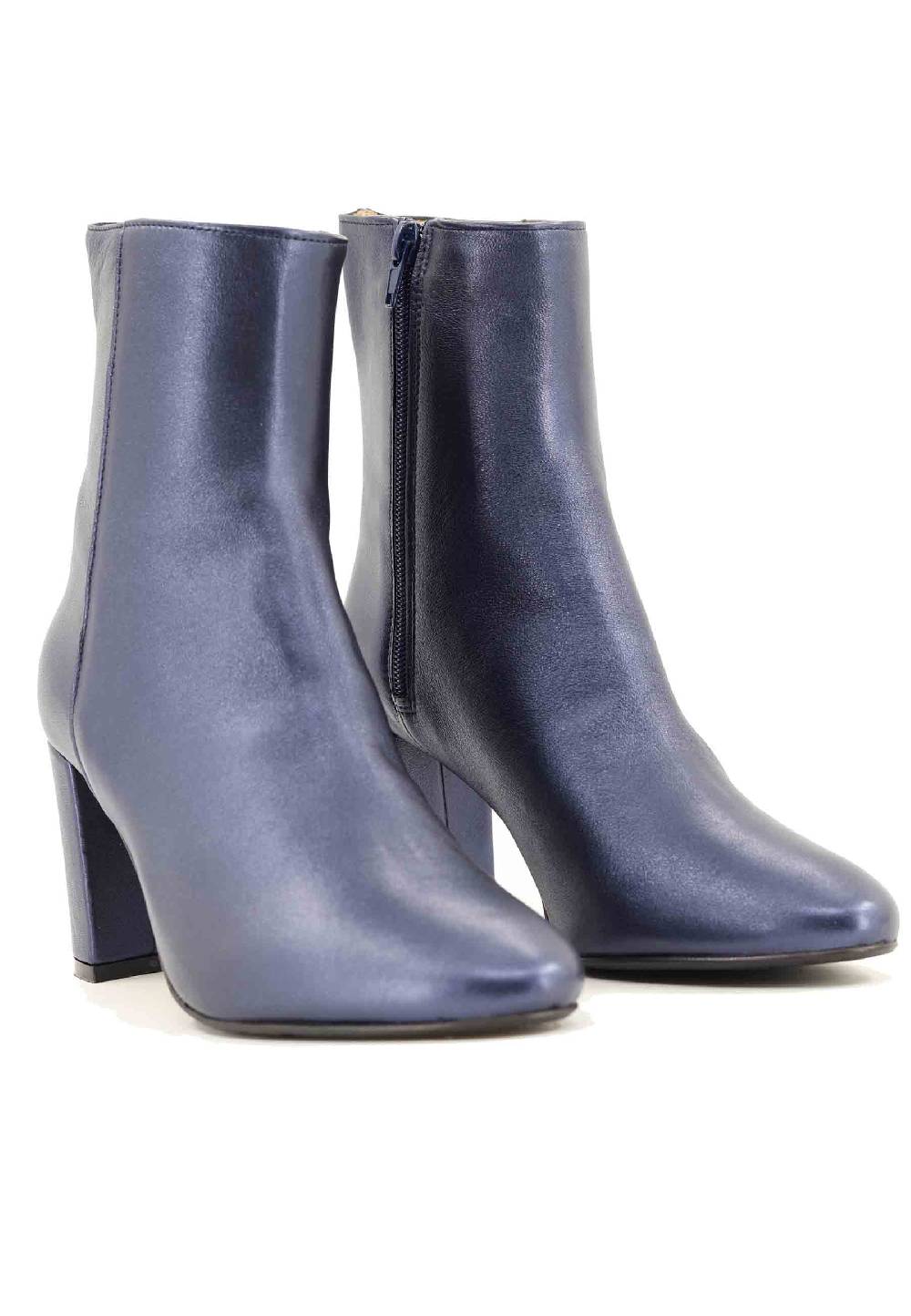 L'ARIANNA Stivaletti TR1692/G in pelle blu Qualità Garantita