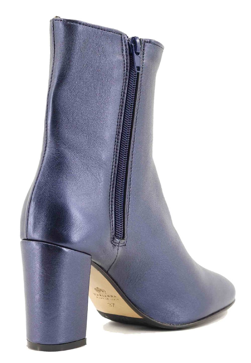 L'ARIANNA Stivaletti TR1692/G in pelle blu Qualità Garantita
