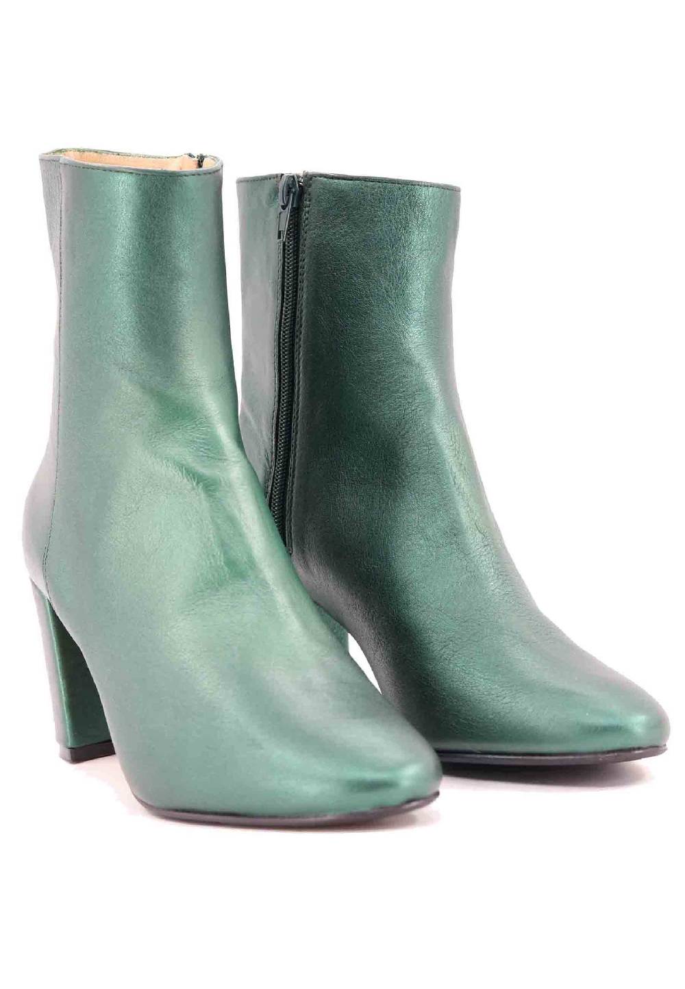 L'ARIANNA Stivaletti tr1692/g da donna in pelle laminta verde Negozi Online
