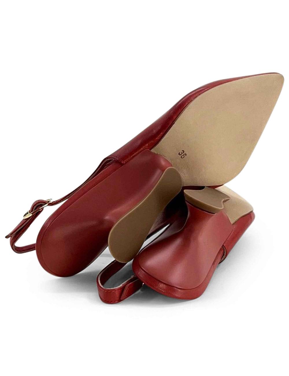L'ARIANNA decollete ch1754/z slingback color LOBSTER con tacco a zeppa l'arianna Shopping Online