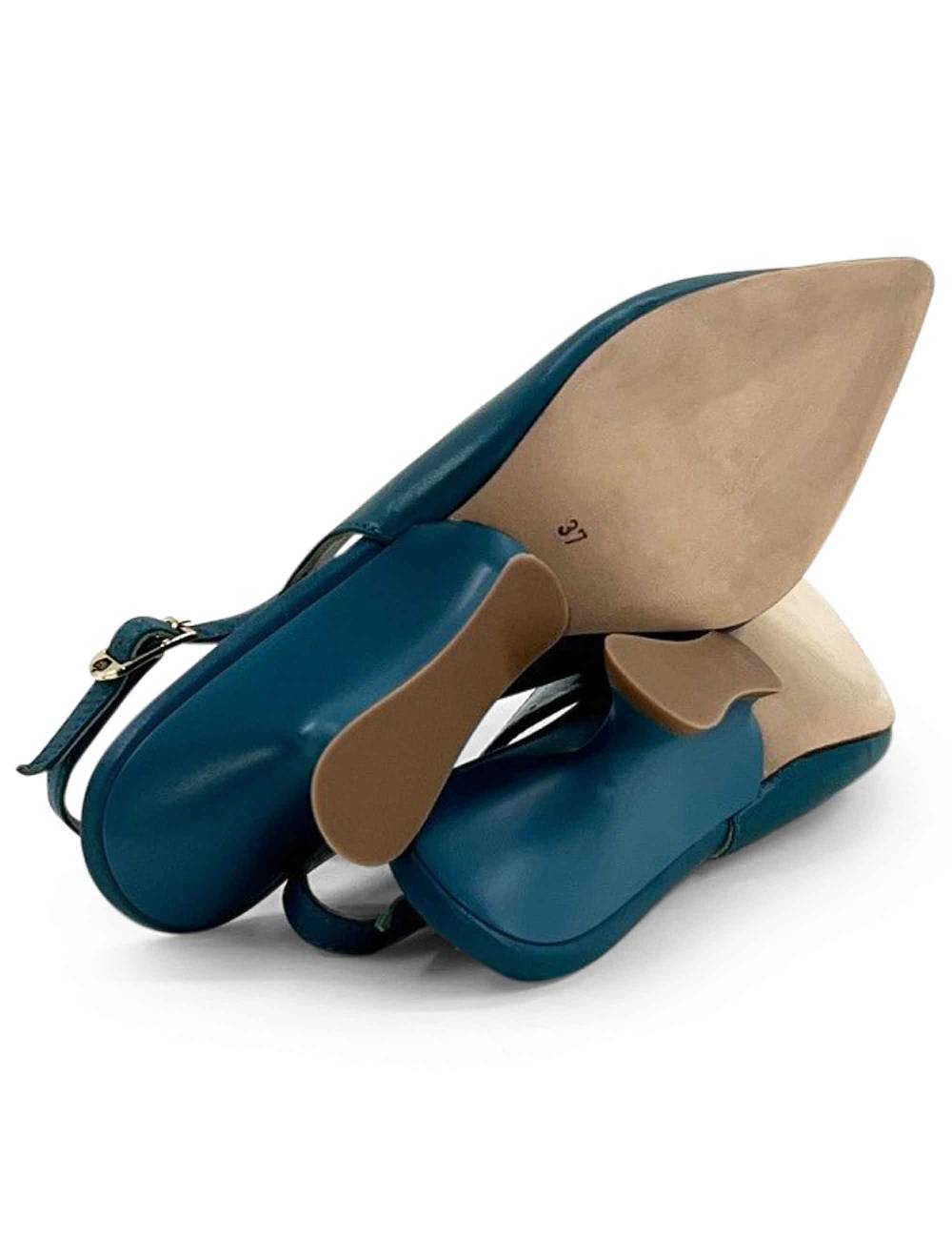 L'ARIANNA decollete ch1754/z slingback color ARCADIA con tacco a zeppa l'arianna Prezzo Ridotto
