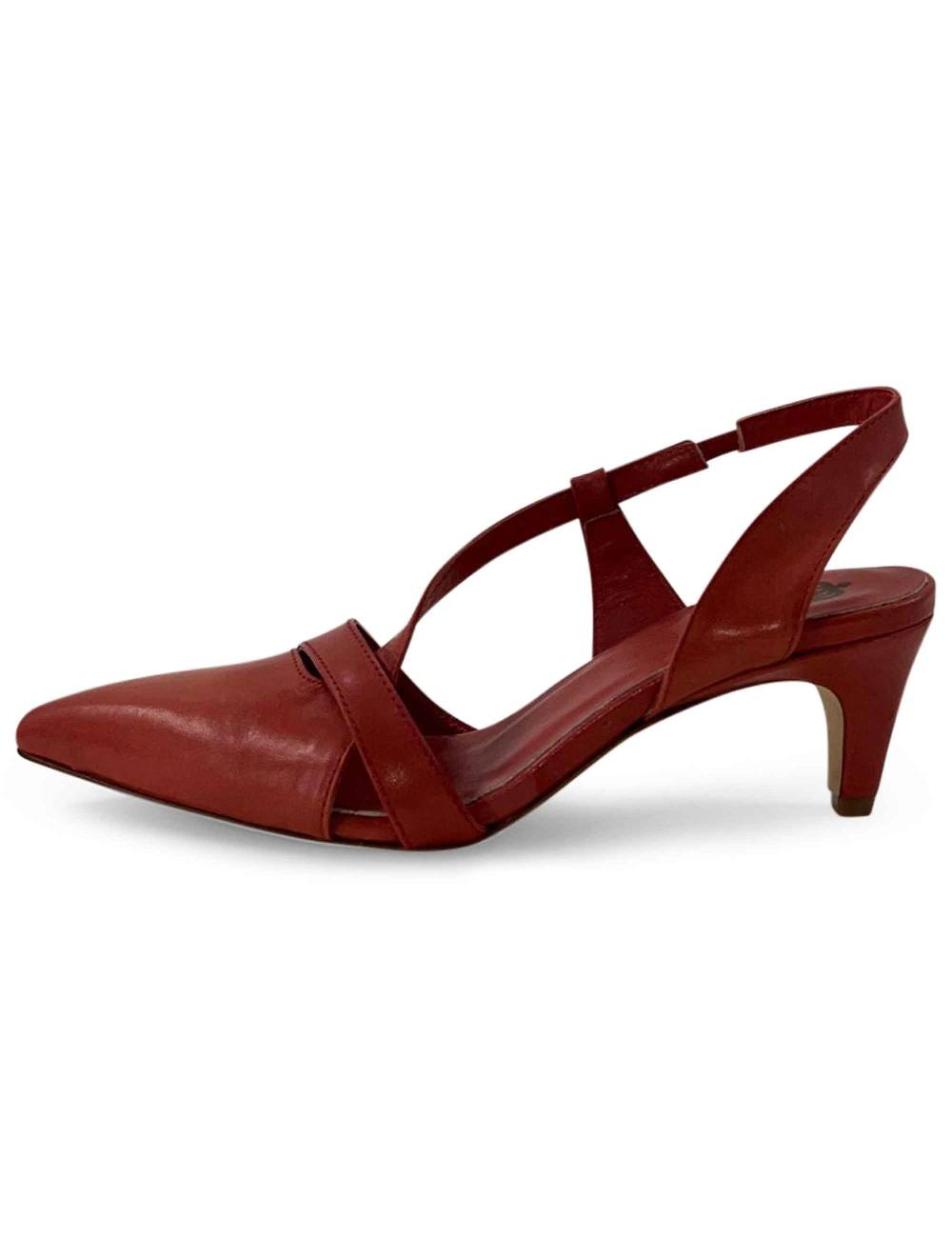 L'ARIANNA Decollete CH1721 da donna in pelle color lobster Presa