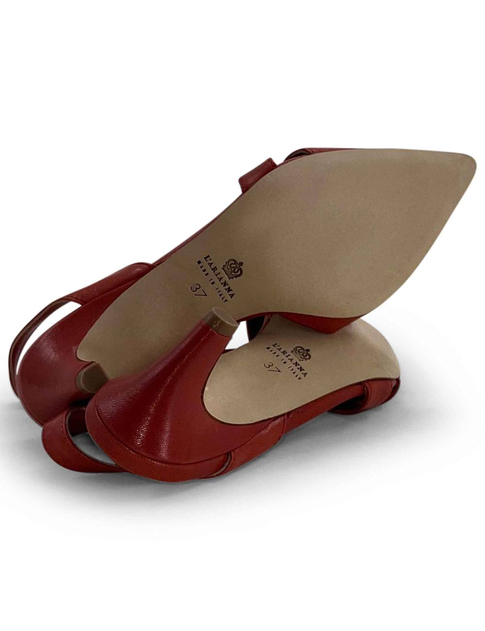 L'ARIANNA Decollete CH1721 da donna in pelle color lobster Presa