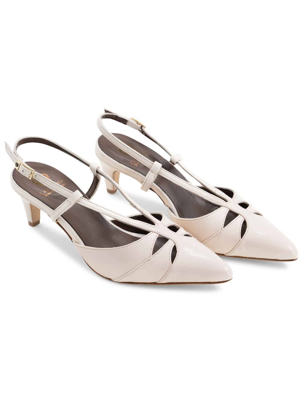 L'ARIANNA Decollete CH1757 da donna in pelle lux vaniglia L'Arianna Offerte