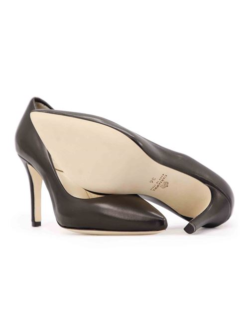 L'ARIANNA Decollete DE1002 da donna in pelle nero con tacco alto Moda