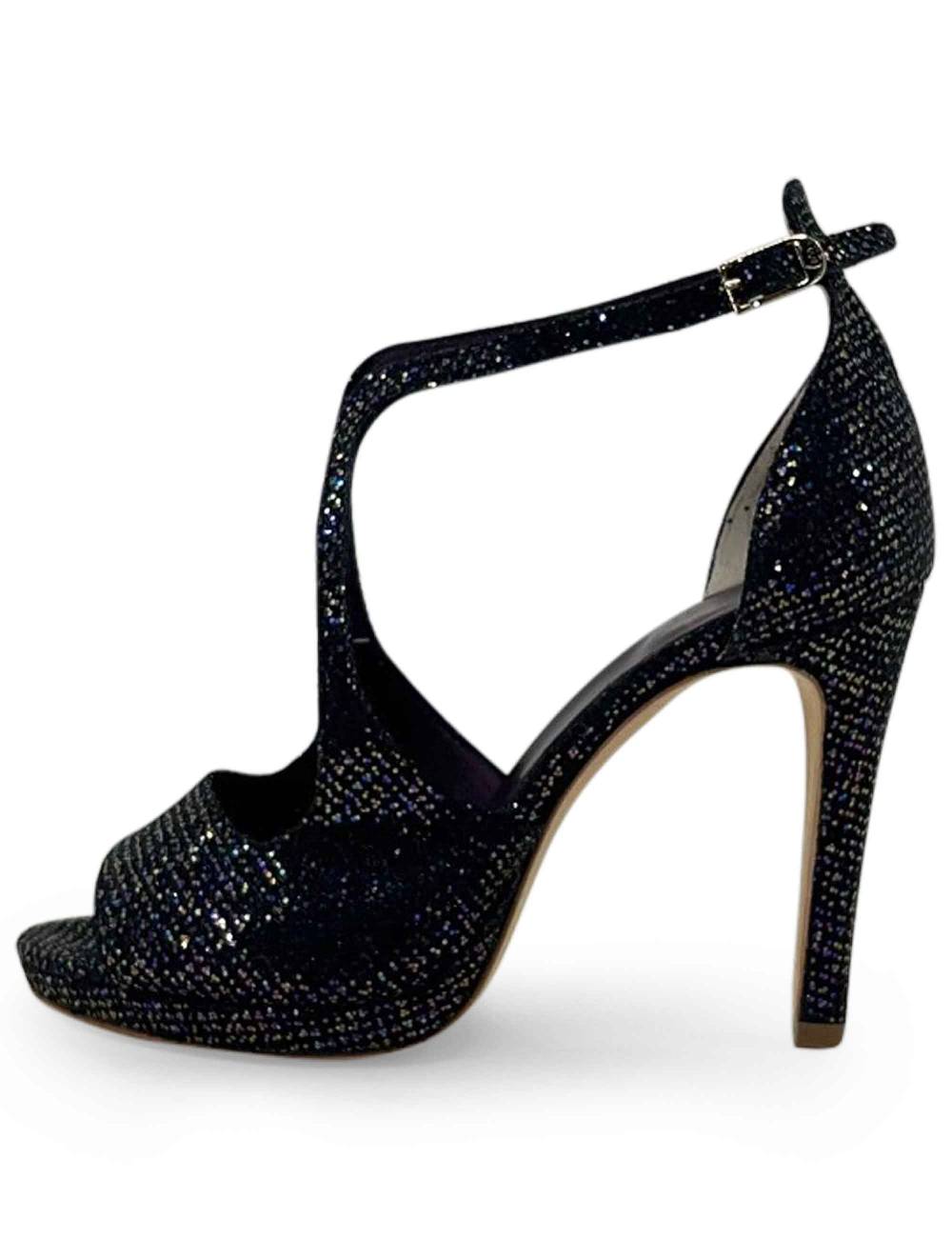 L'ARIANNA sandali sp1719 in moon prugna con plateau e tacco tono su tono Italy