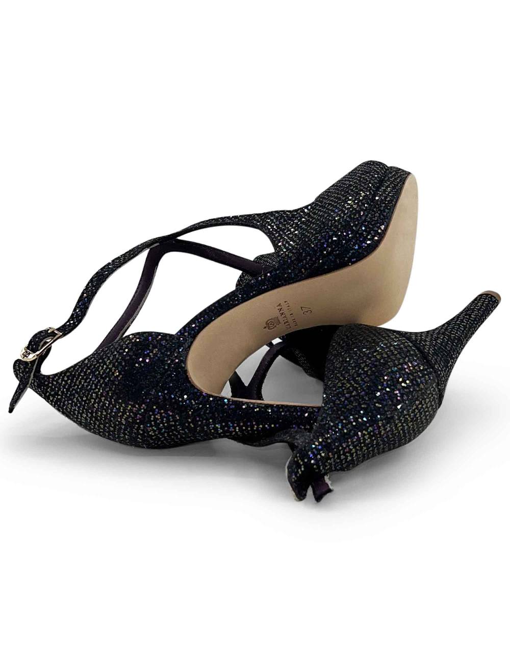 L'ARIANNA sandali sp1719 in moon prugna con plateau e tacco tono su tono Italy