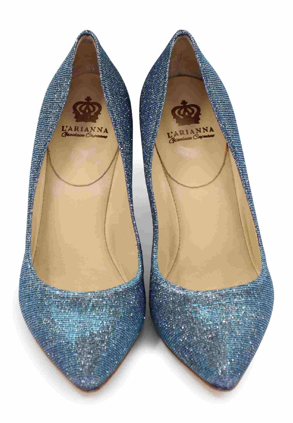 L'ARIANNA Decollete DE1002/RT donna in tessuto lux demin con tacco alto 2025