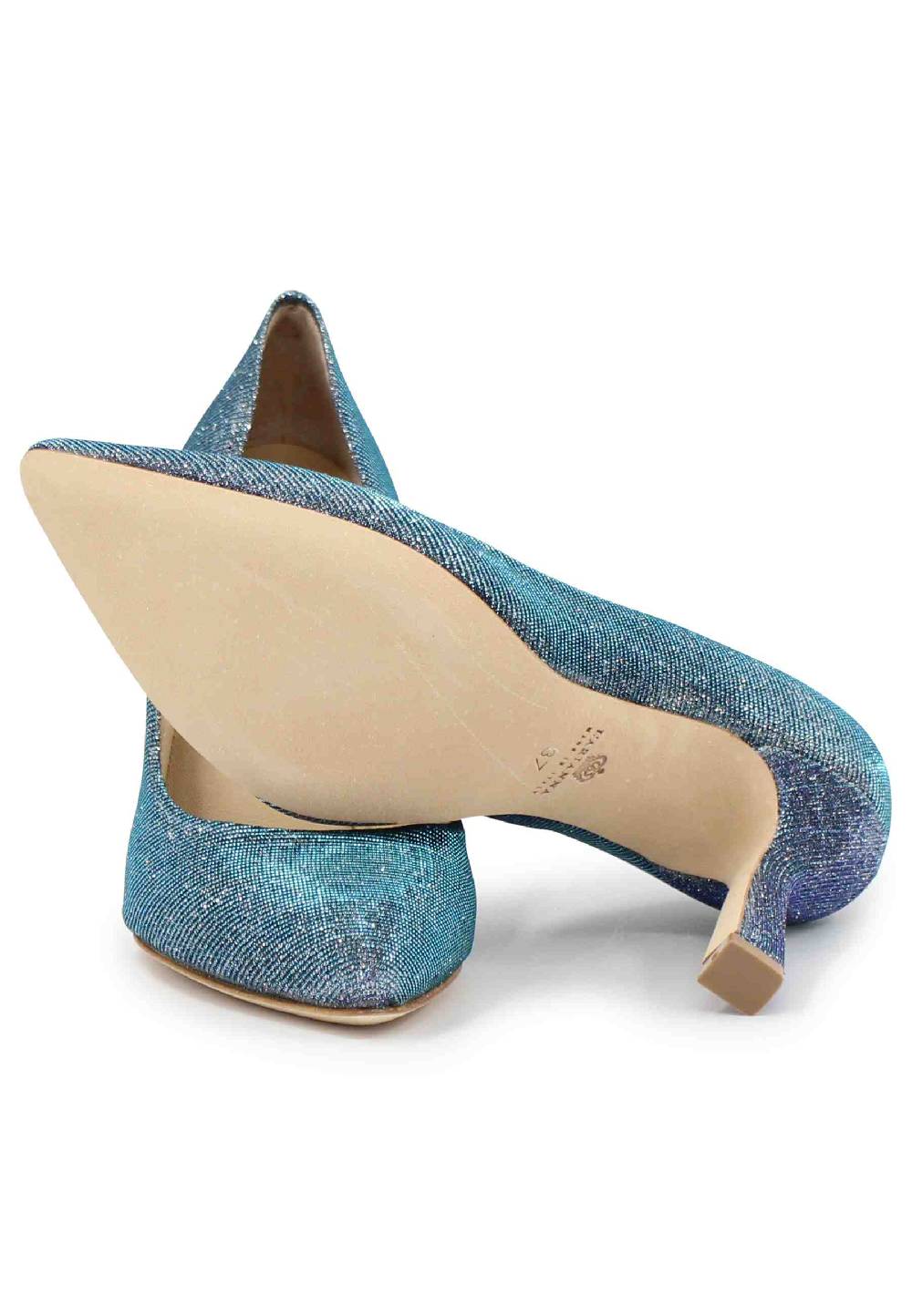 L'ARIANNA Decollete DE1002/RT donna in tessuto lux demin con tacco alto 2025