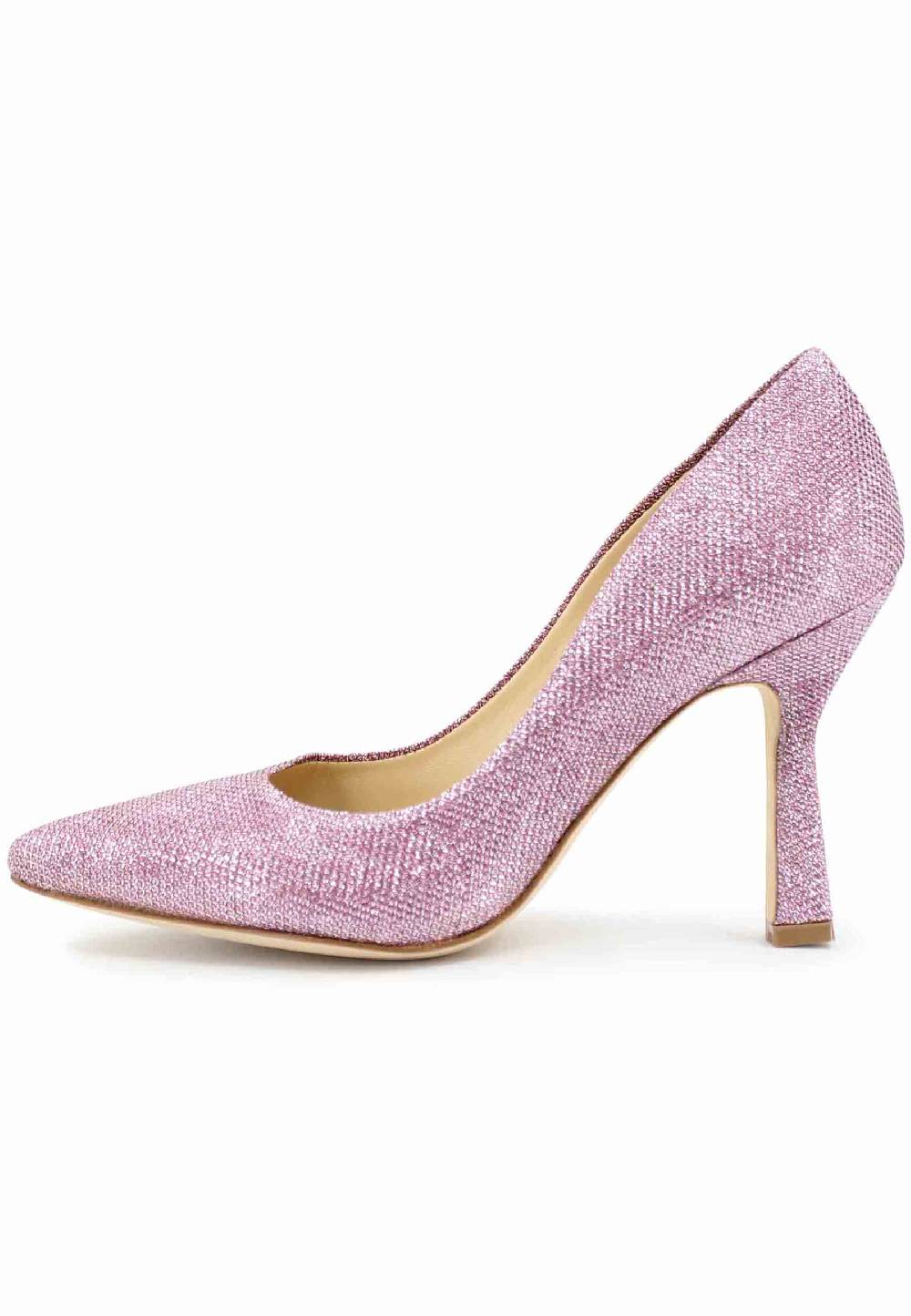 L'ARIANNA Decollete DE1002/RT donna in tessuto lux rosa con tacco alto Fino Al -60%