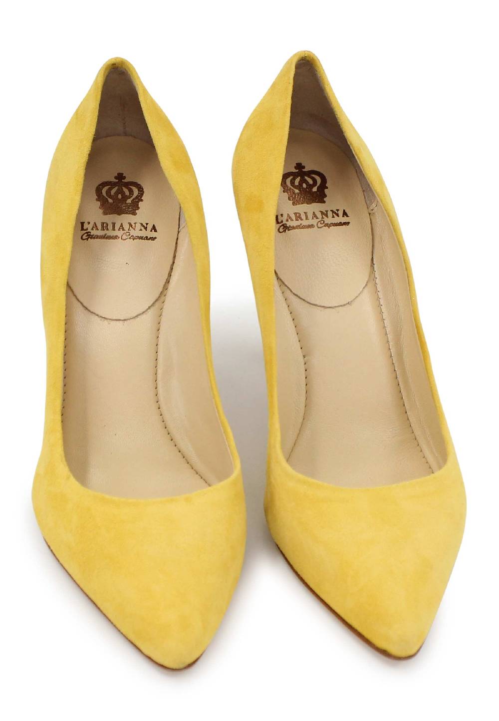 L'ARIANNA Decollete DE1002/RT donna in camoscio giallo con tacco alto Shopping Online