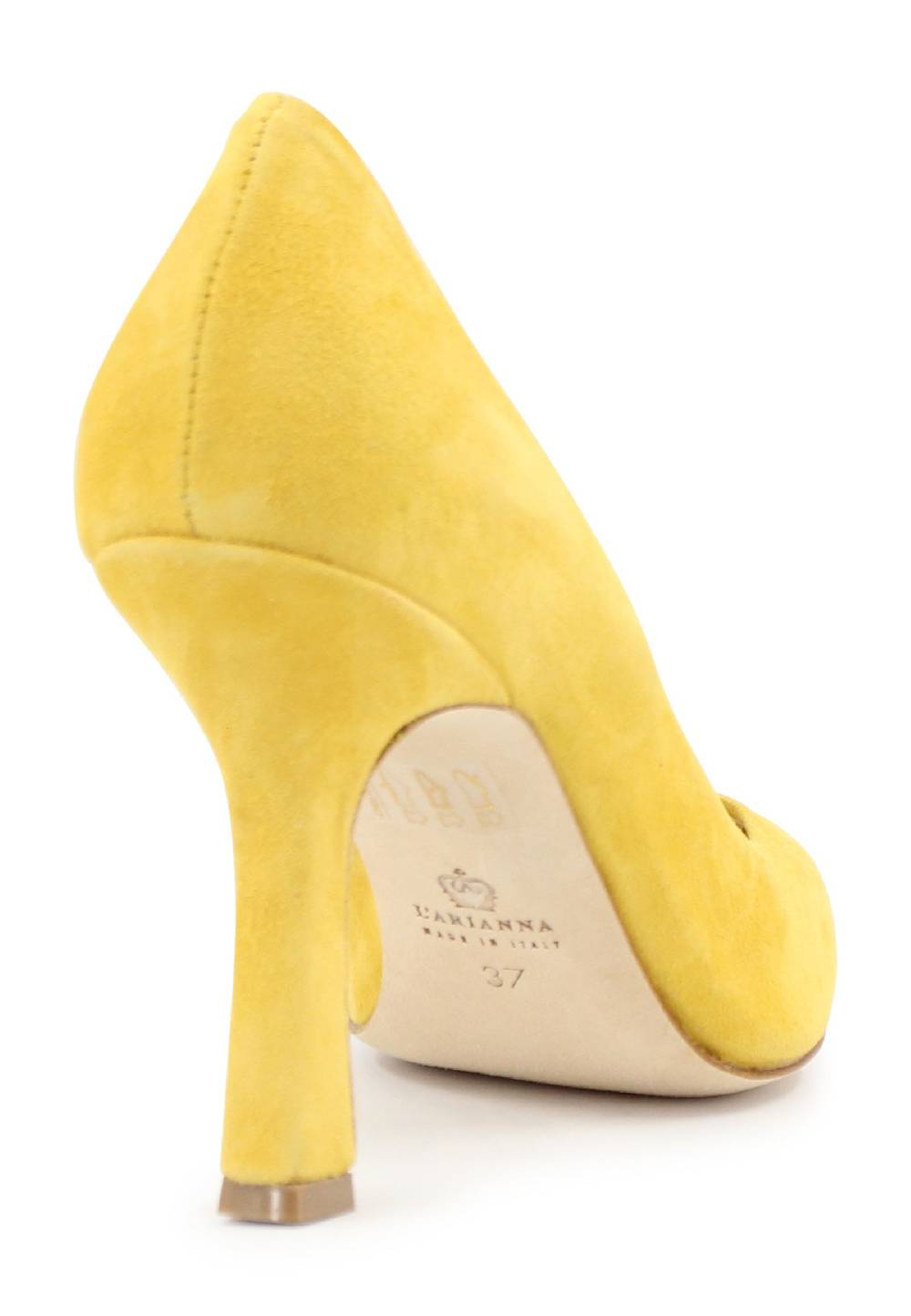 L'ARIANNA Decollete DE1002/RT donna in camoscio giallo con tacco alto Shopping Online