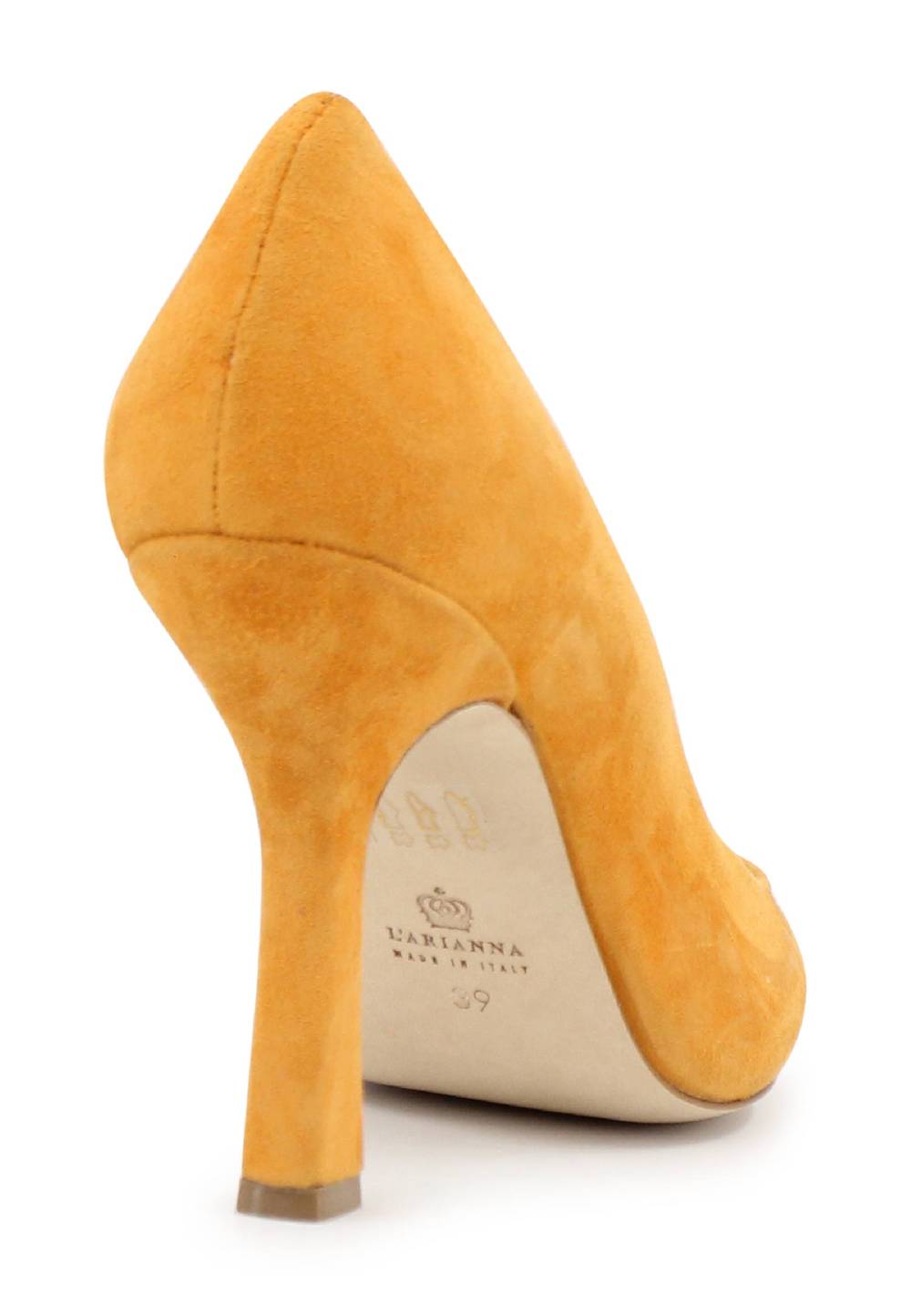 L'ARIANNA Decollete DE1002/RT donna in camoscio arancione con tacco alto Presa