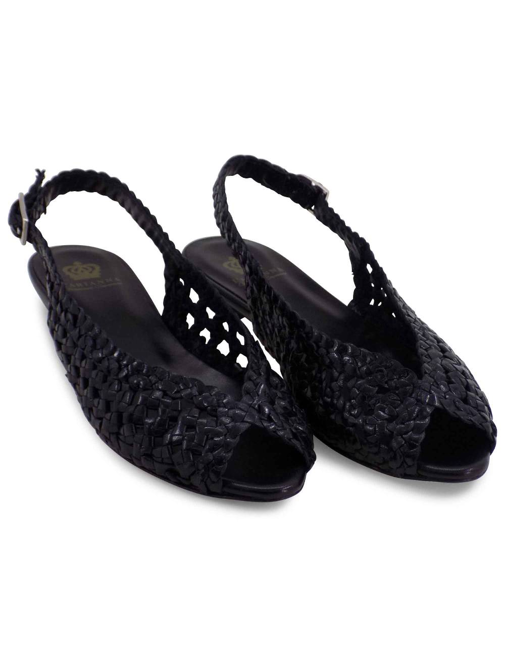L'ARIANNA BALLERINA SP1770/RT IN PELLE INTRECCIATA NERA Fino al 60% di sconto
