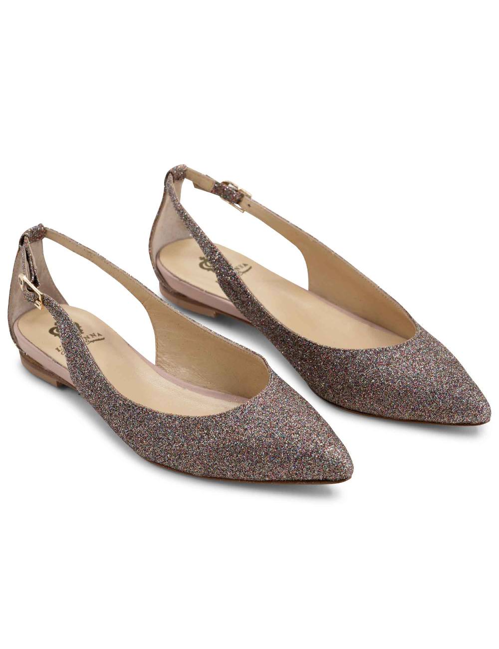 L'ARIANNA BALLERINE BL1599 DA DONNA IN tessuto luxury multicolor CON TACCO BASSO L'ARIANNA Saldi