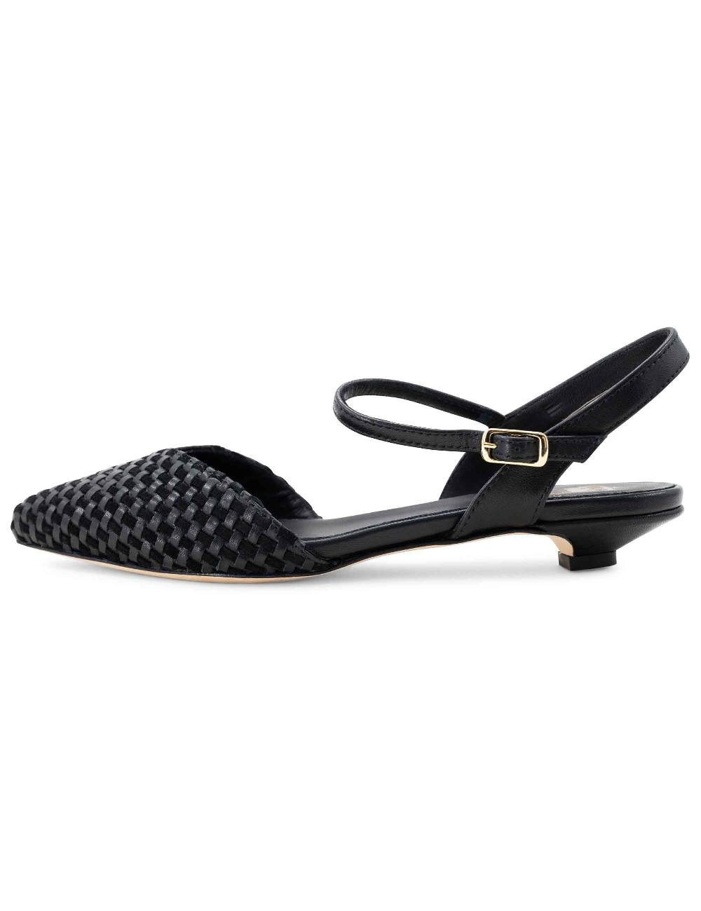 L'ARIANNA Ballerine BL1488/rt da donna in camoscio e pelle nera con cinturino alla caviglia L'Arianna Hotsell