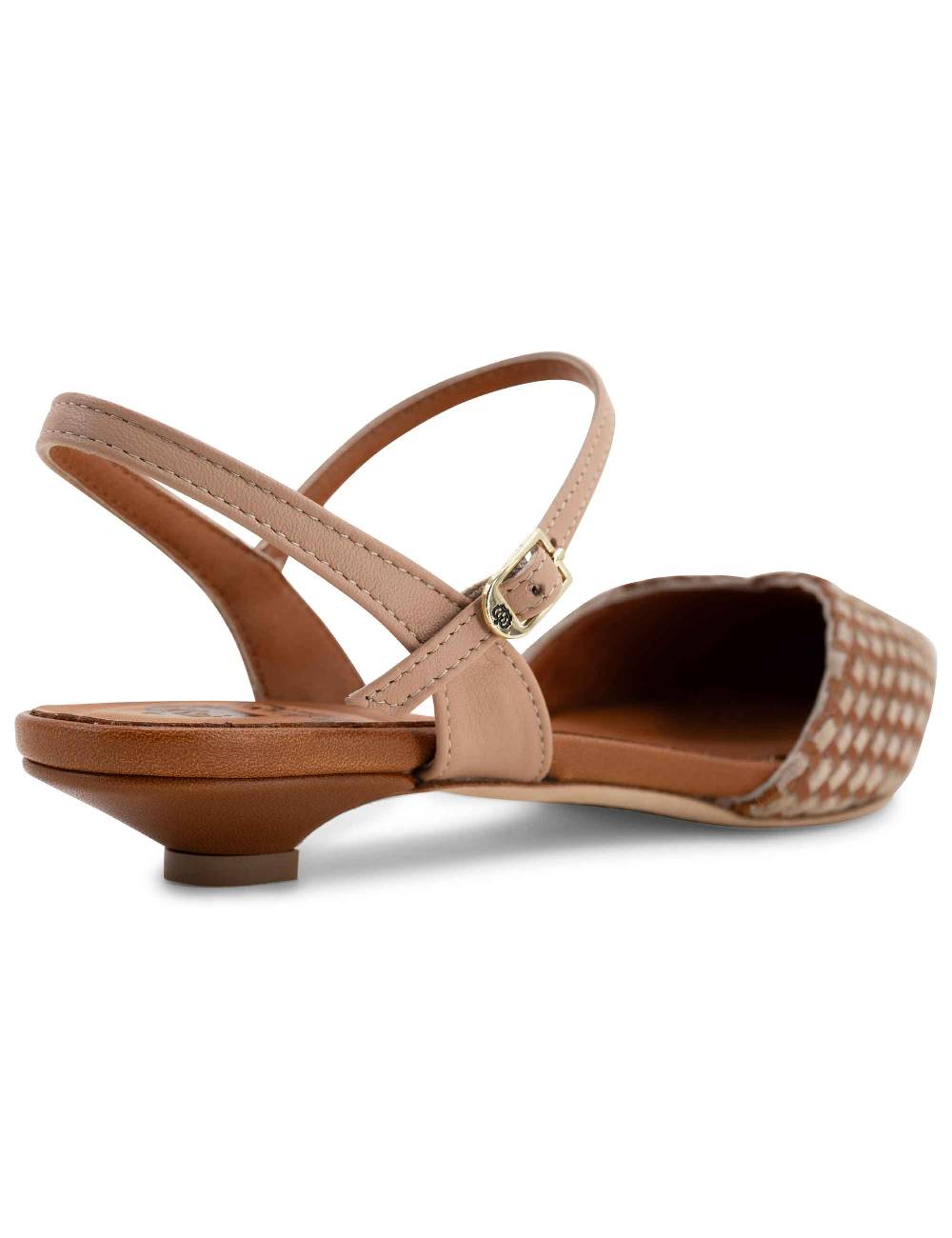 L'ARIANNA Ballerine BL1488/rt da donna in cuoio e nude con cinturino alla caviglia L'Arianna Saldi Di Fabbrica