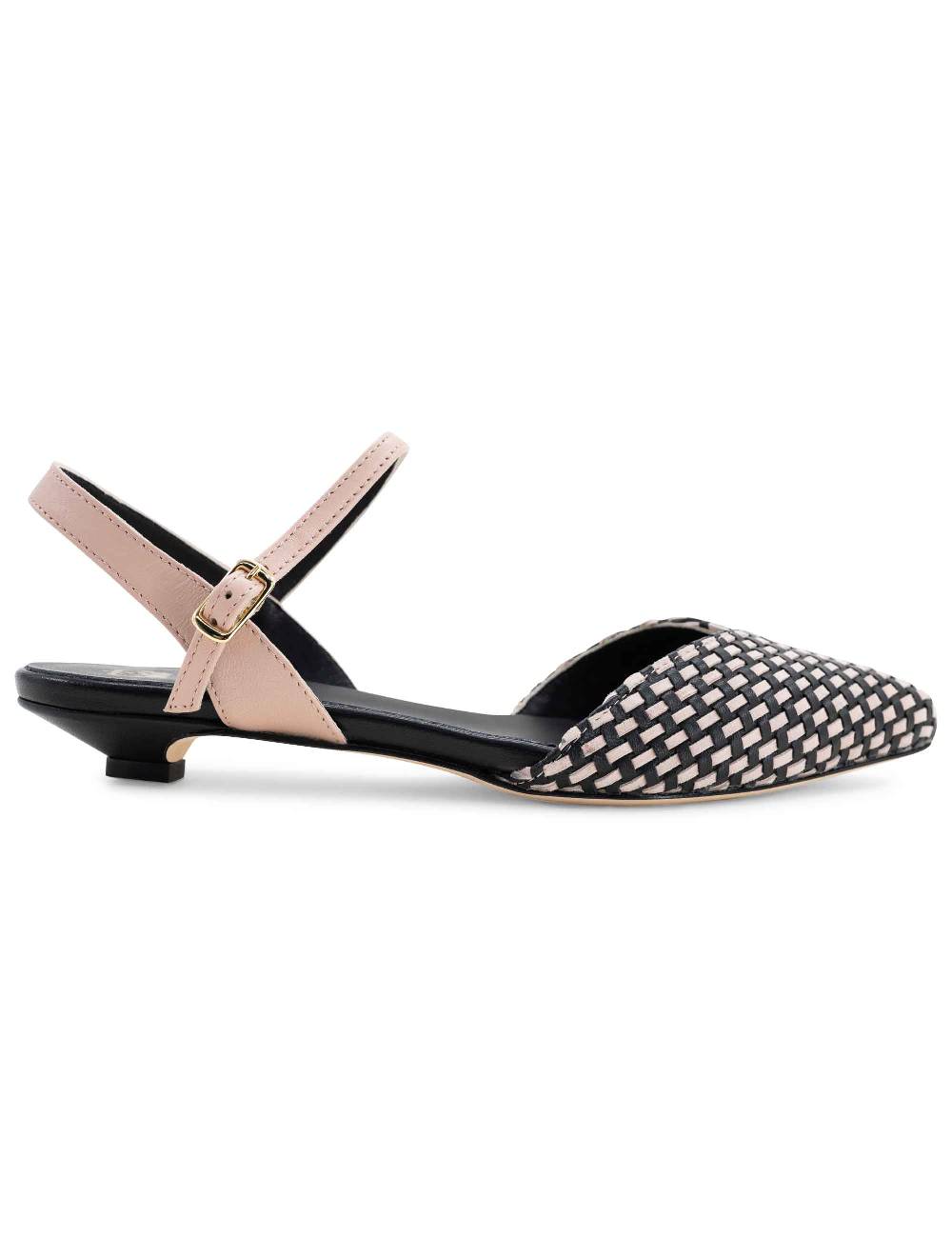 L'ARIANNA Ballerine BL1488/rt da donna in camoscio nero e couture con cinturino alla caviglia Vendite Flash