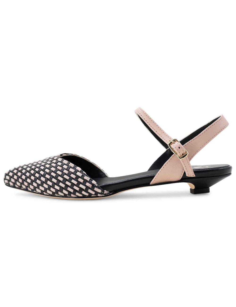 L'ARIANNA Ballerine BL1488/rt da donna in camoscio nero e couture con cinturino alla caviglia Vendite Flash