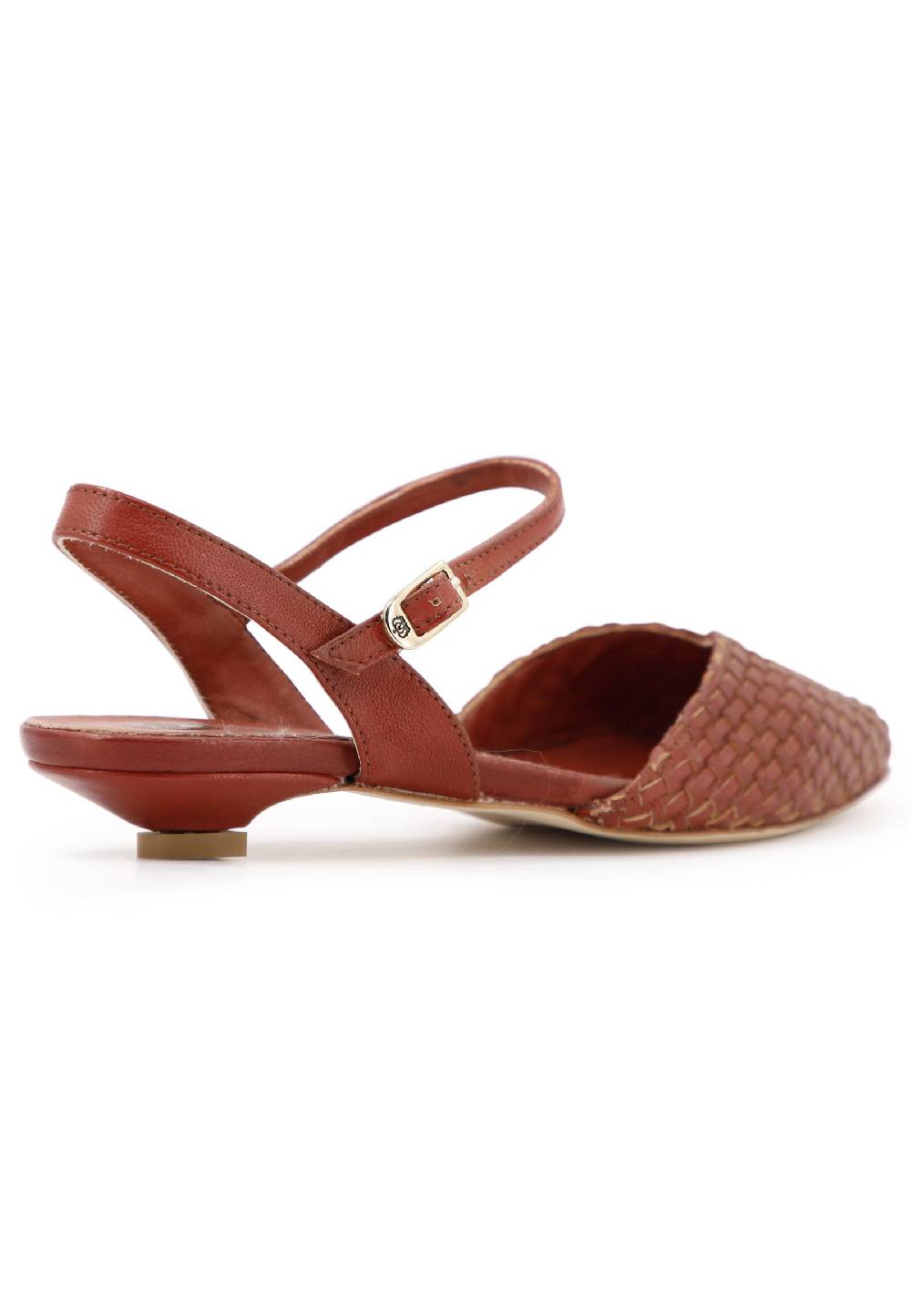 L'ARIANNA Ballerine BL1488/rt da donna in camoscio mattone con cinturino alla caviglia Italy