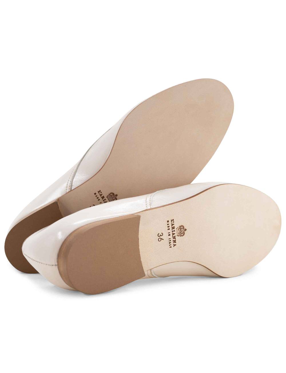 L'ARIANNA scarpina sc1706 donna in pelle lux vaniglia Nuovo