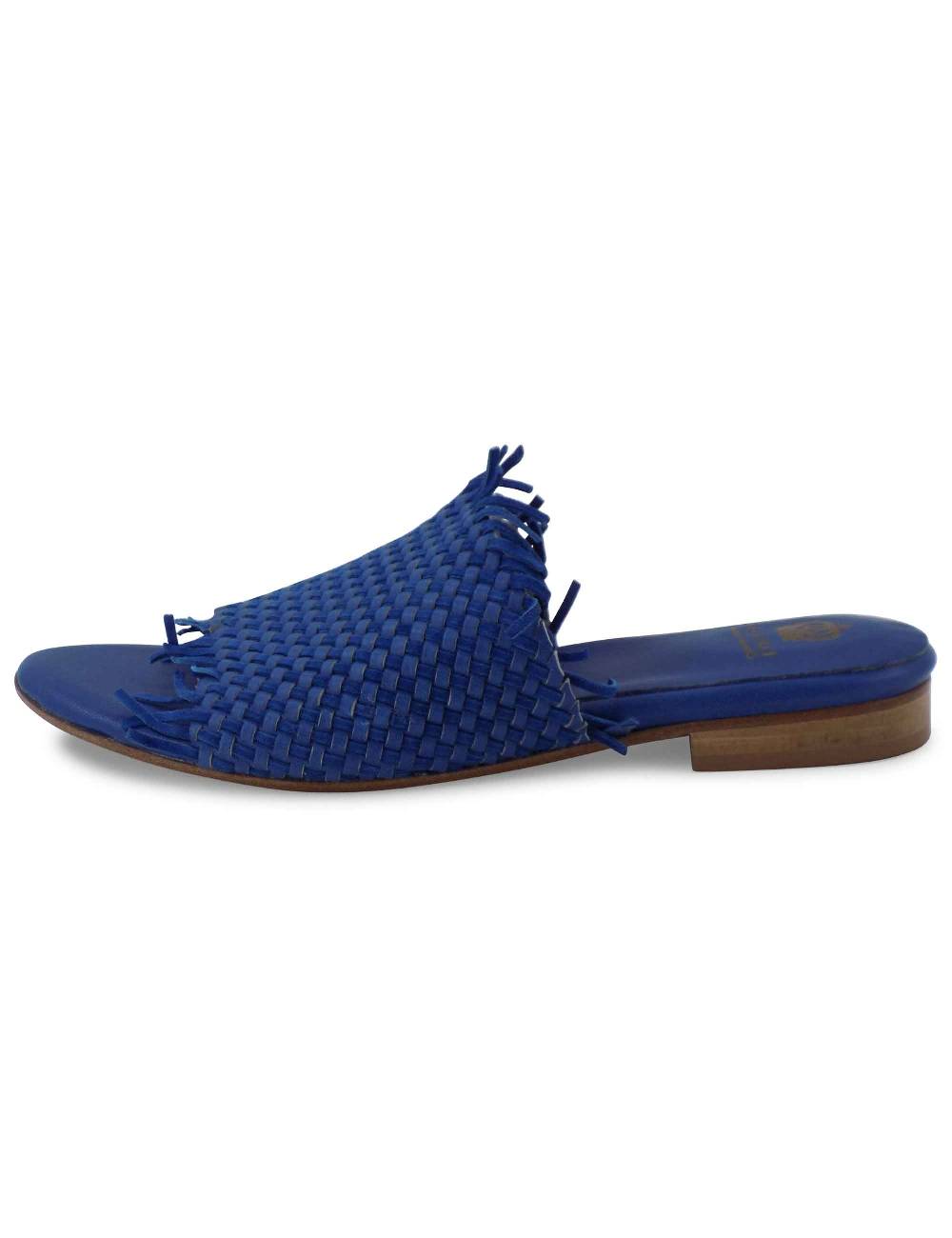 L'ARIANNA Sandali CB1259 bassi donna in pelle intrecciata OCEANO Pezzi Unici
