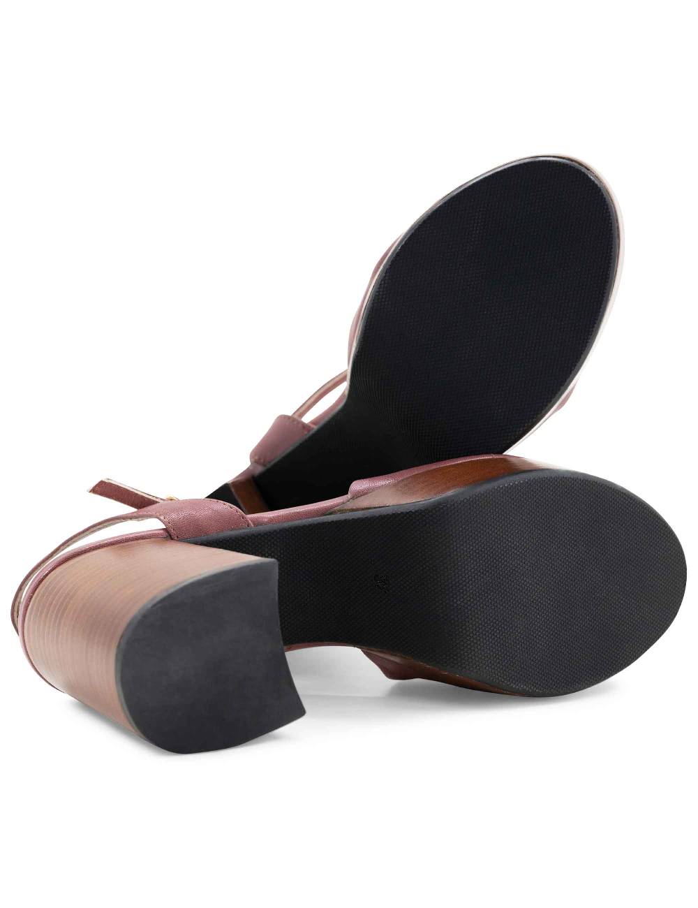 L'ARIANNA Sandali ds1648 da donna in pelle couture con tacco e plateau in cuoio L'Arianna Negozi Online