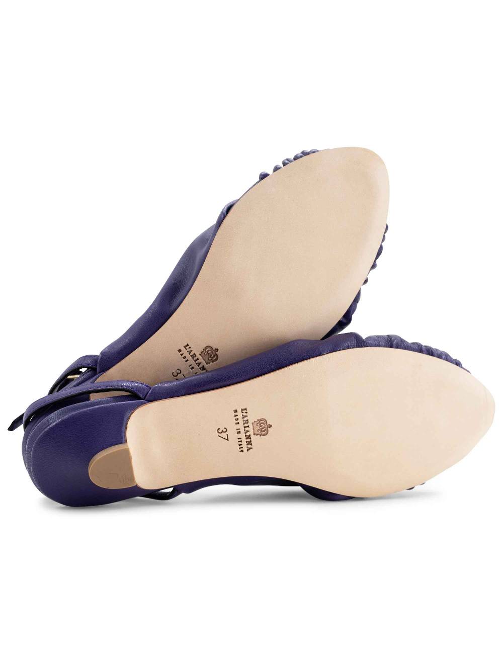 L'ARIANNA sandalo sp1596 da donna in pelle color viola plissè e cintuirno alla caviglia Consegna Veloce