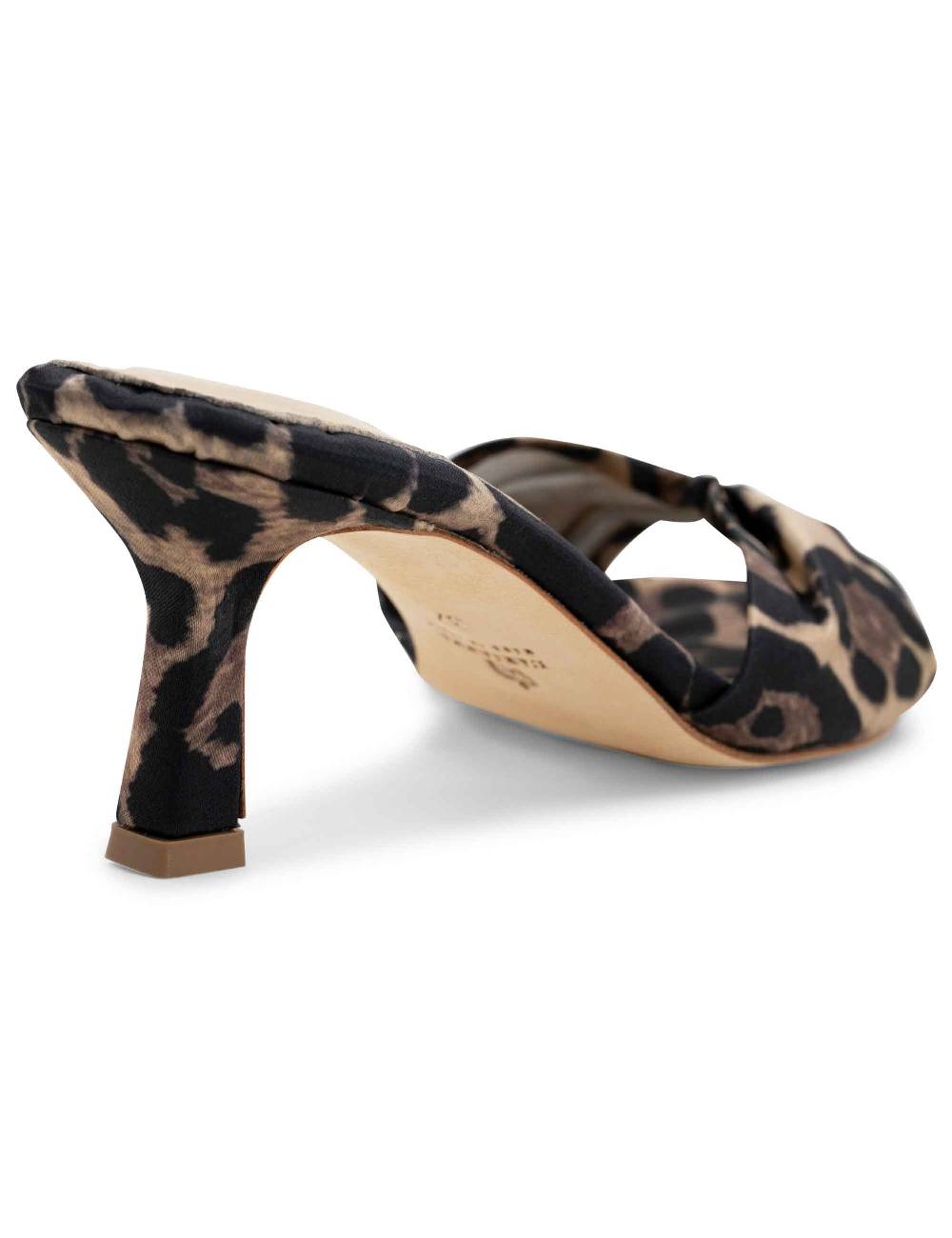 L'ARIANNA Sandali ds1649/rt donna inraso animalier color nero con tacco basso Sottocosto