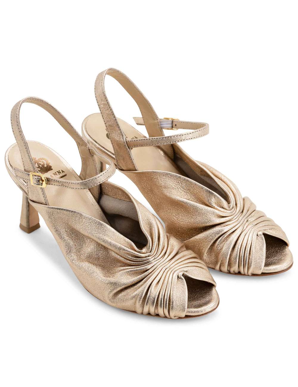 L'ARIANNA Sandali ds1535/rt donna in pelle nude con suola in cuoio Presa