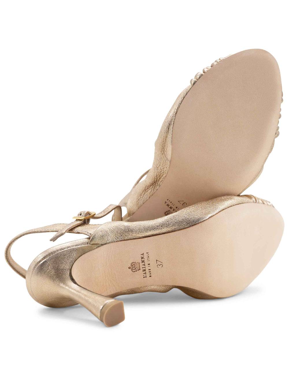L'ARIANNA Sandali ds1535/rt donna in pelle nude con suola in cuoio Presa