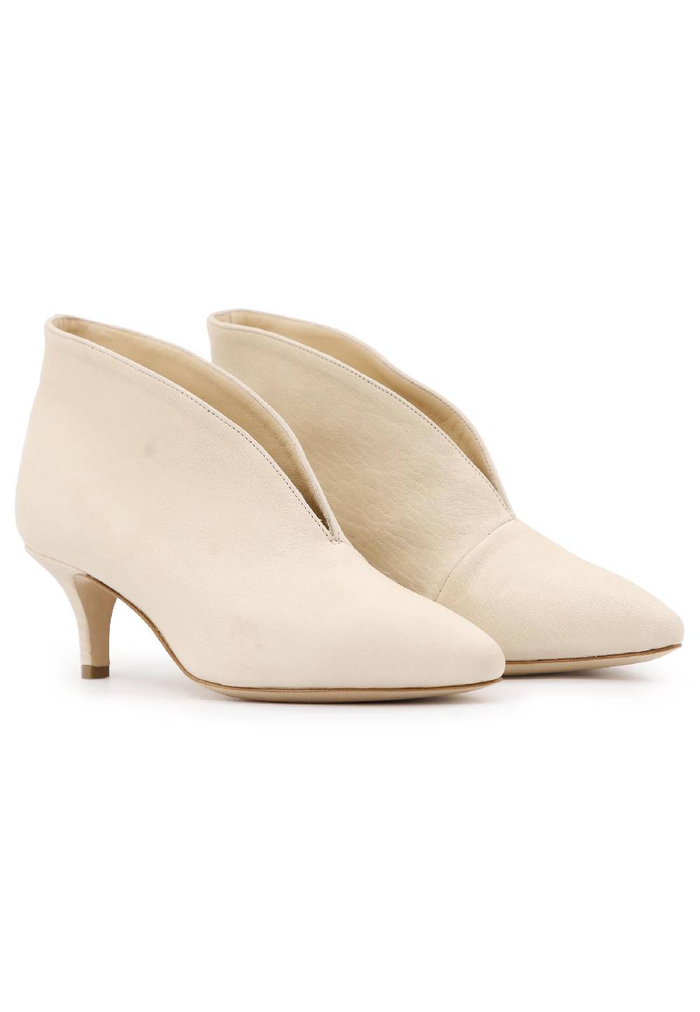 L'ARIANNA tronchetti tr8006 donna Ankle boot in pelle bianco frost con tacco basso tono su tono Saldi Di Fabbrica