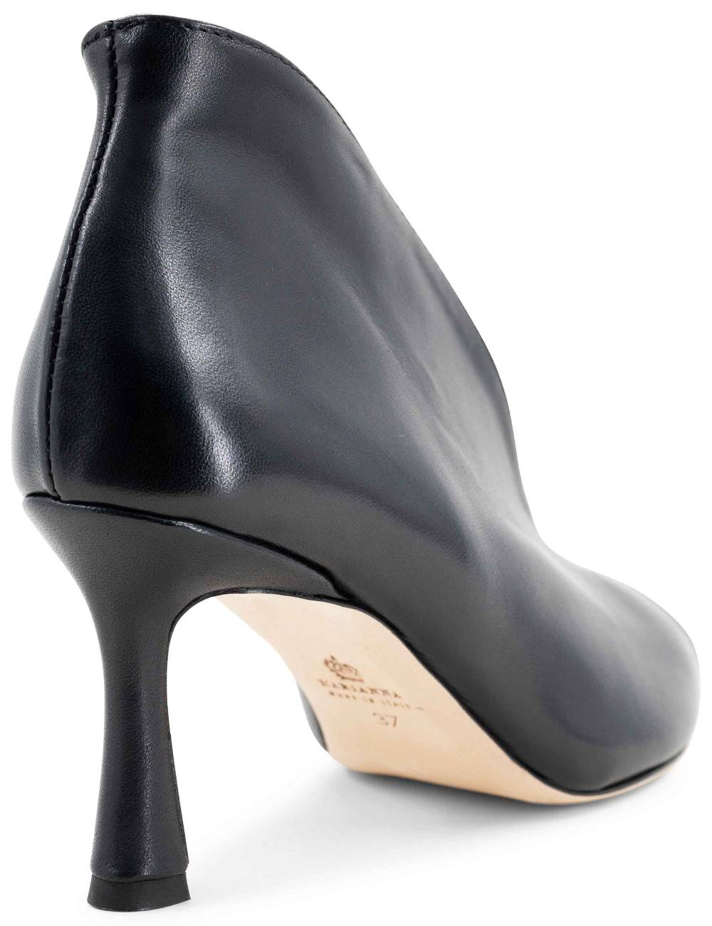 L'ARIANNA tronchetti sp8004 open toe donna in pelle nera con tacco alto Vendite Flash