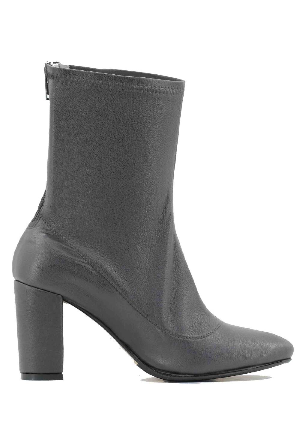 L'ARIANNA Stivaletti EL3002 in elasticizzato grigio con tacco alto Sottocosto