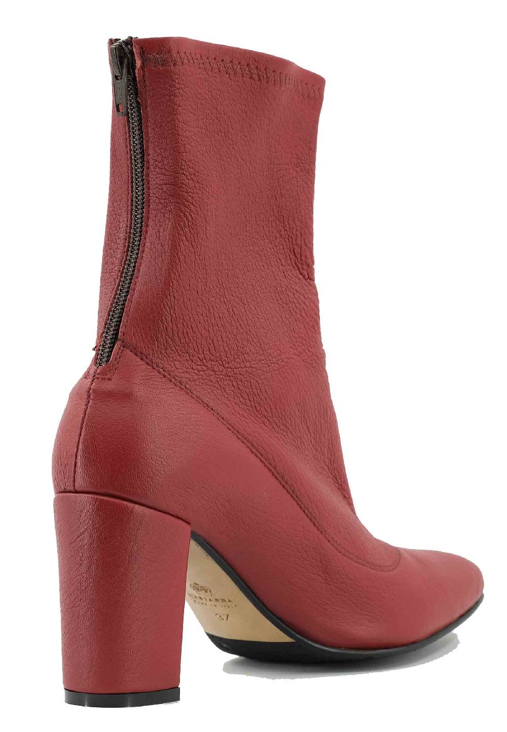 L'ARIANNA Stivaletti EL3002 in elasticizzato rosso con tacco alto Novità