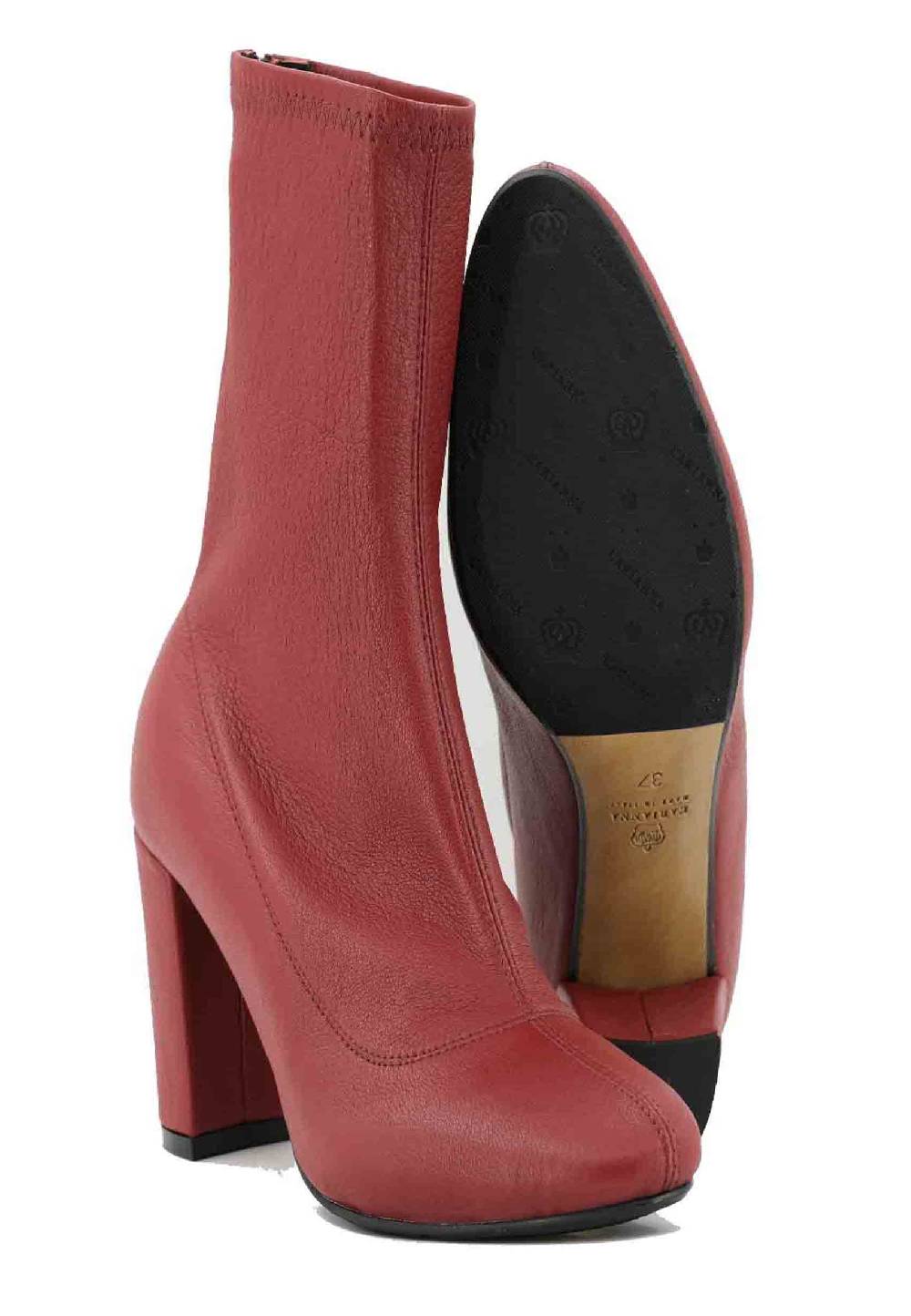 L'ARIANNA Stivaletti EL3002 in elasticizzato rosso con tacco alto Novità