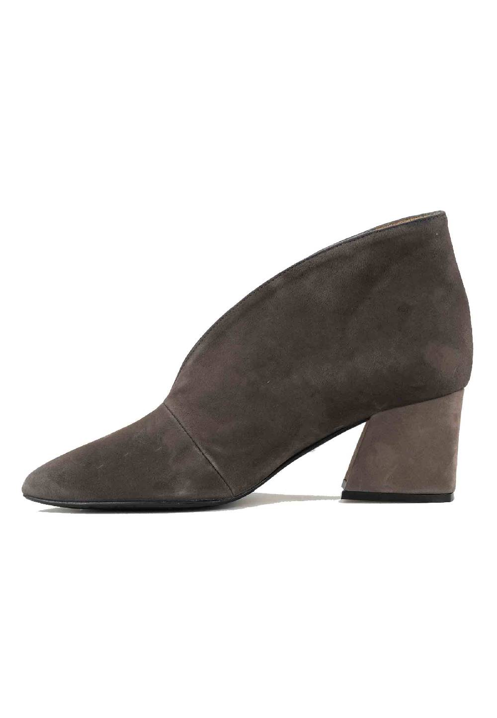 L'ARIANNA Stivaletti TR8006/G Ankle boot in camoscio grigio con tacco largo Offerte