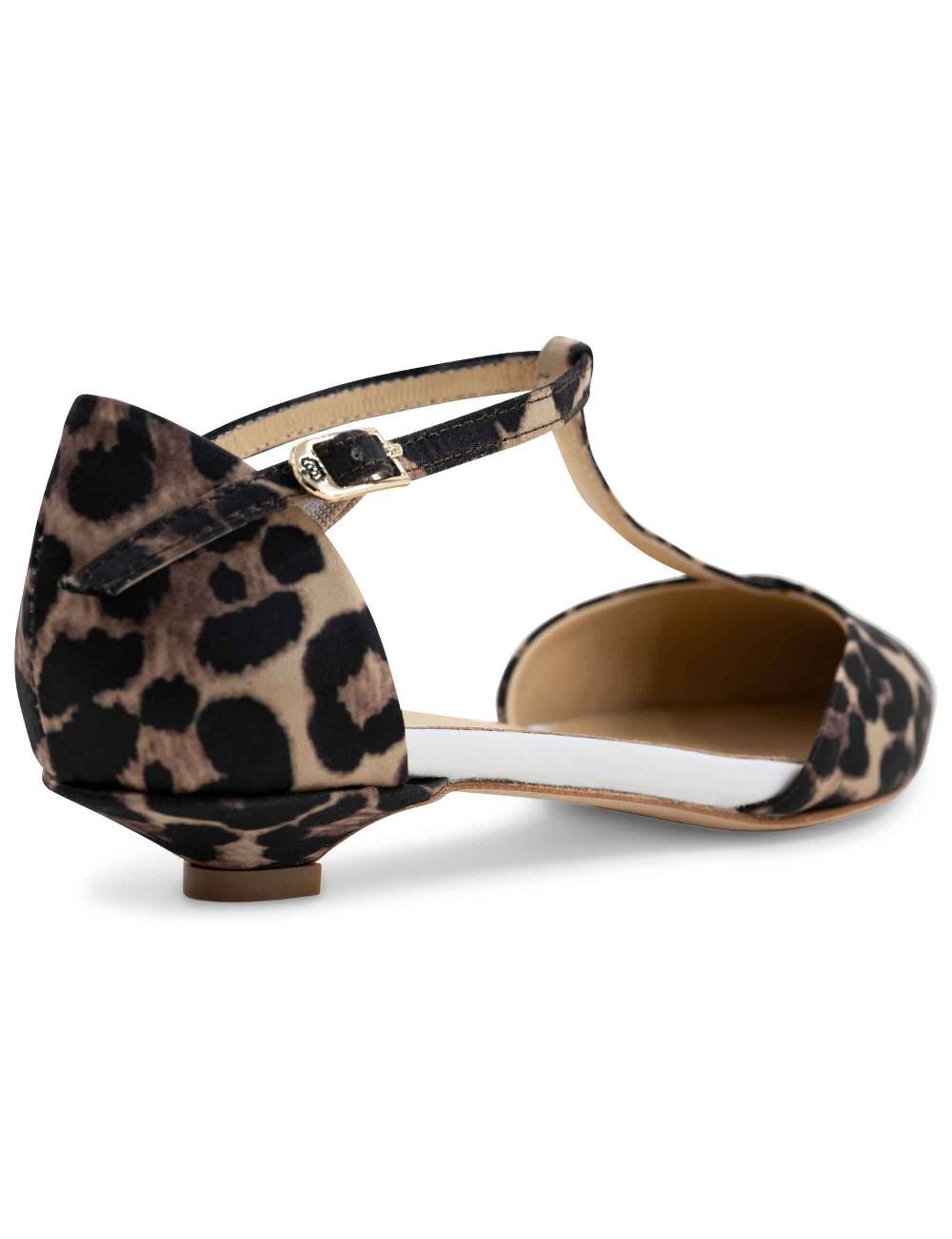 L'ARIANNA sandali tg1110 donna in raso animalier e pelle bianca con tacco basso e cinturino Discount Store per i nuovi prodotti
