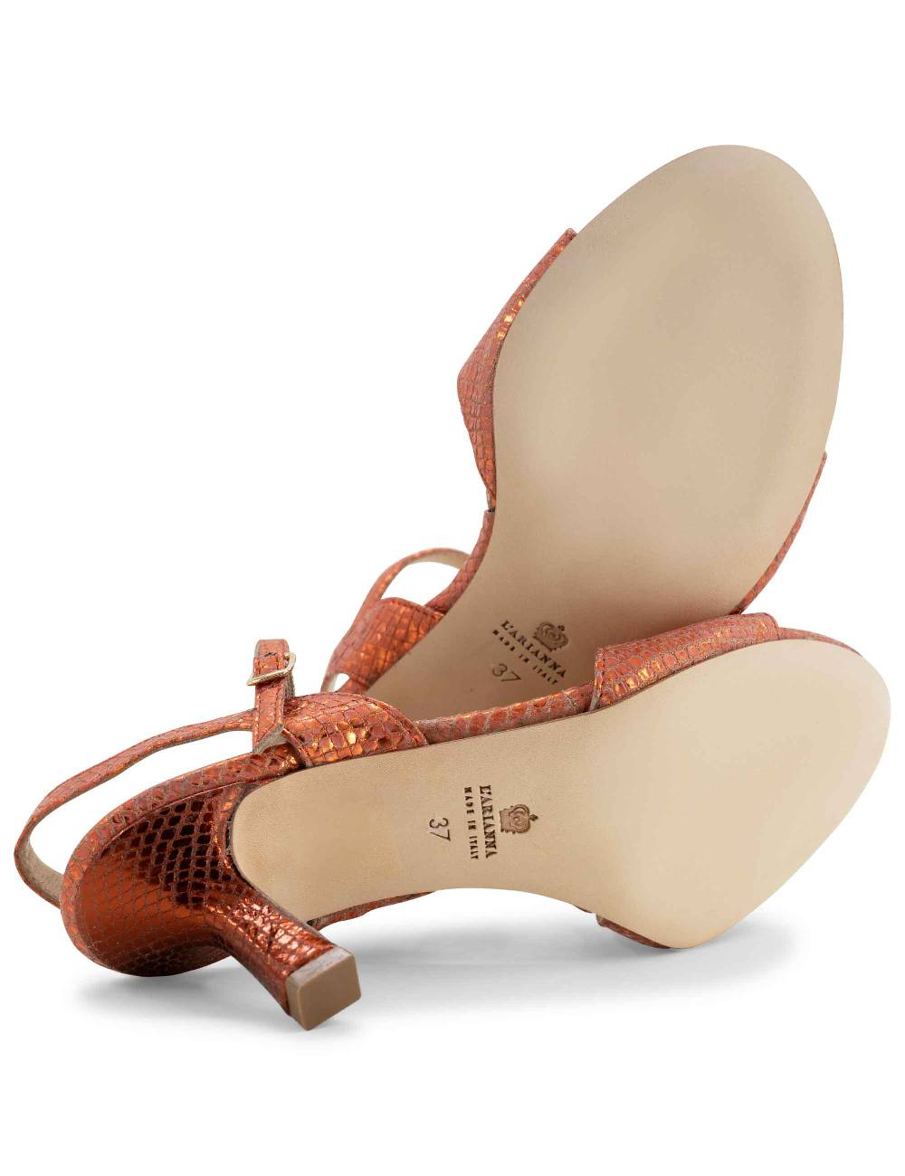 L'ARIANNA sandali ds1510/rt in tessuto stampato laminato color Aragosta l'arianna 2025
