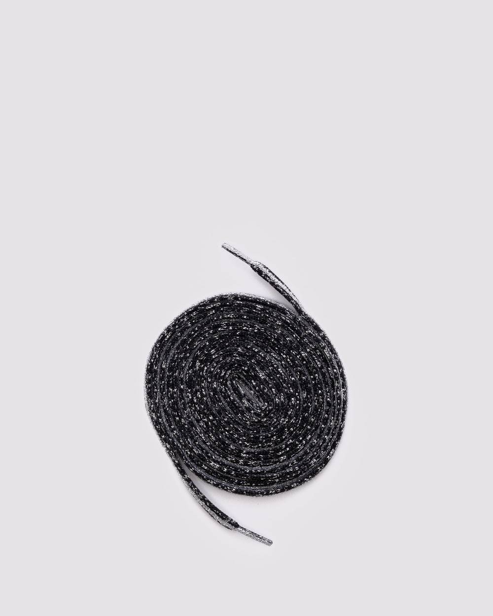 P448 Shoelaces Black Glitter/Silver Spedizione Gratuita