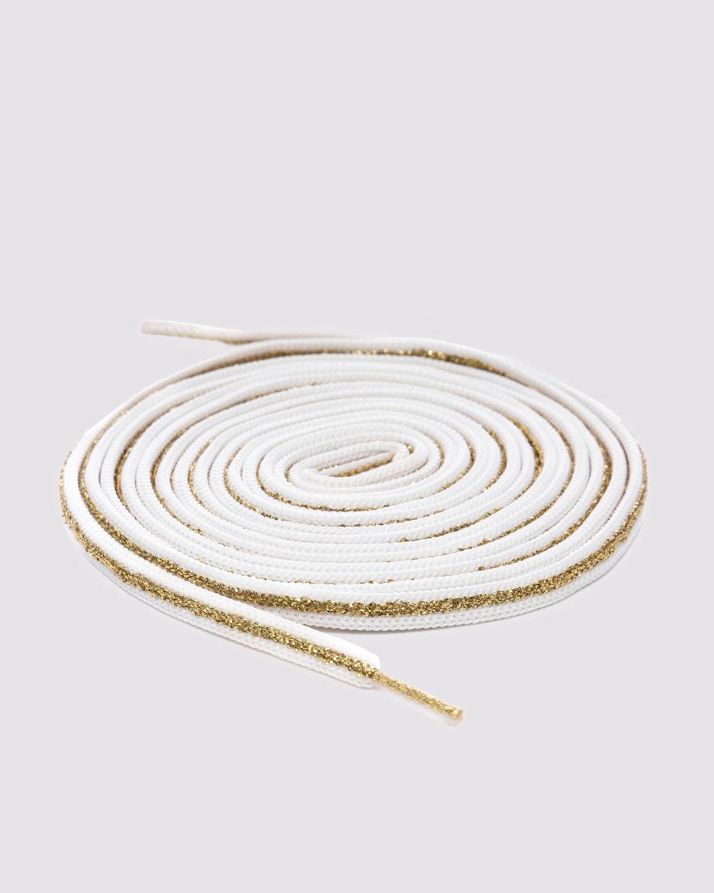 P448 Shoelaces Gold/White Qualità Garantita