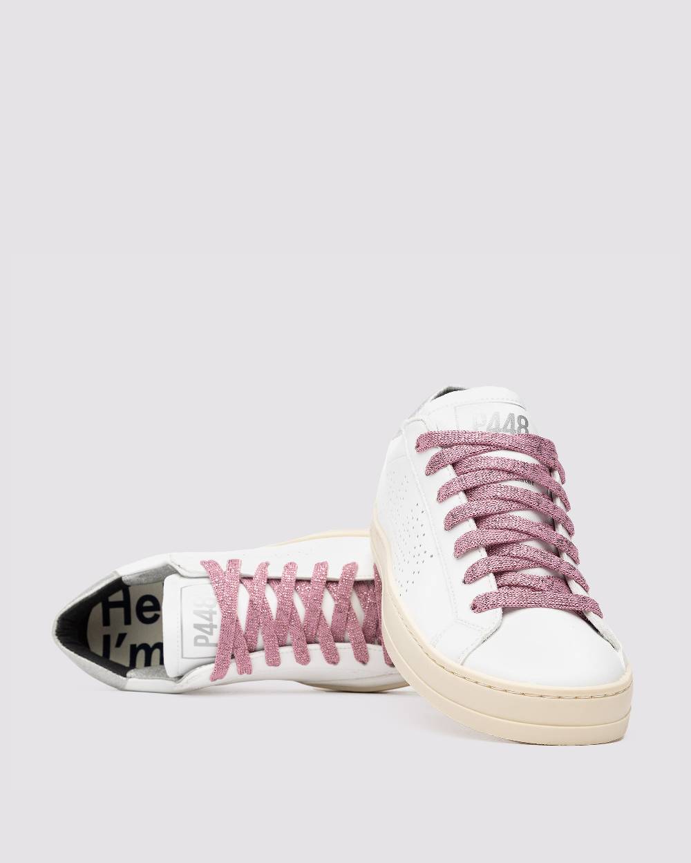 P448 Shoelaces Metallic Pink Convenienza