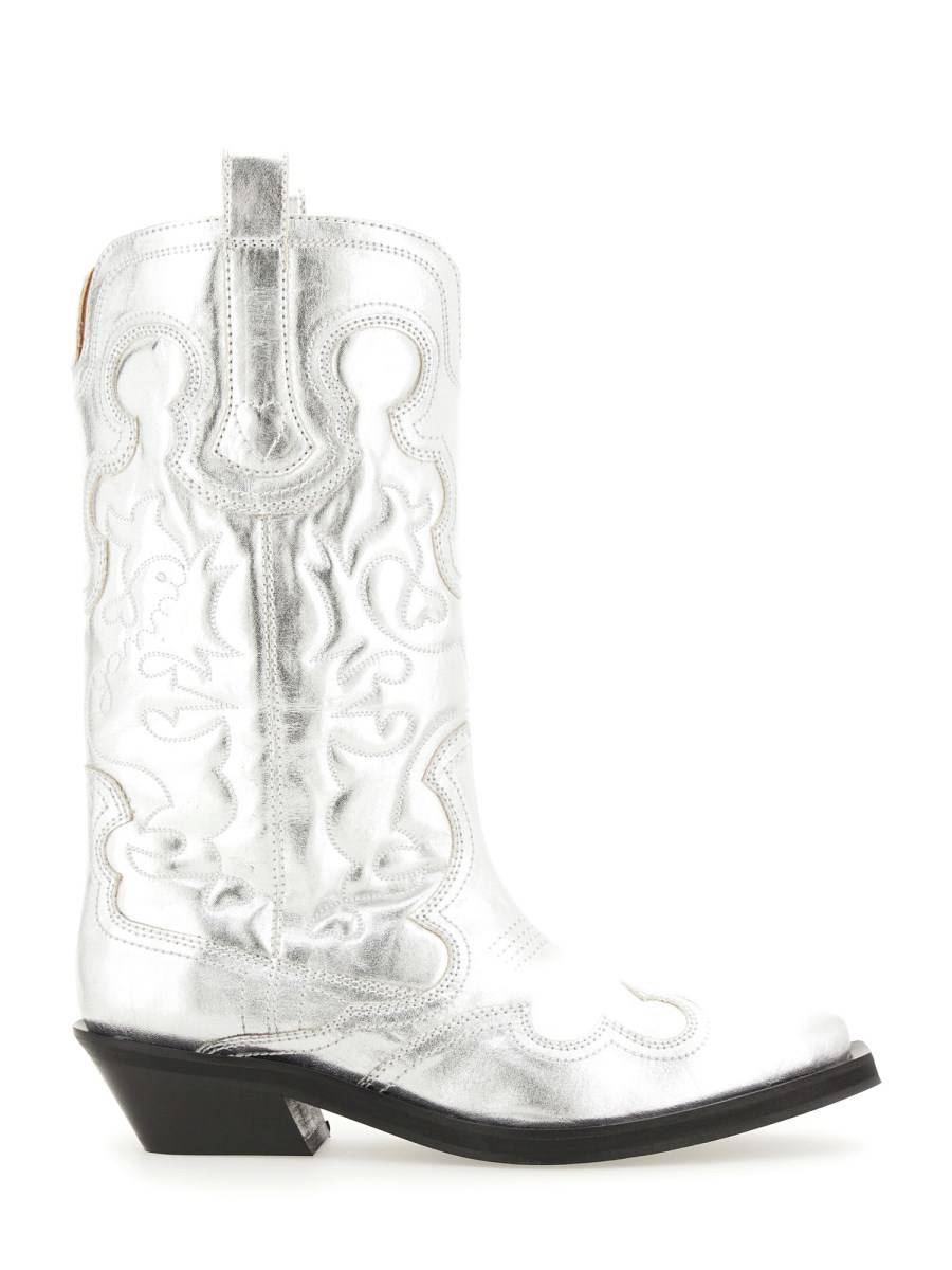 GANNI STIVALE WESTERN RICAMATO Promozione Limitata