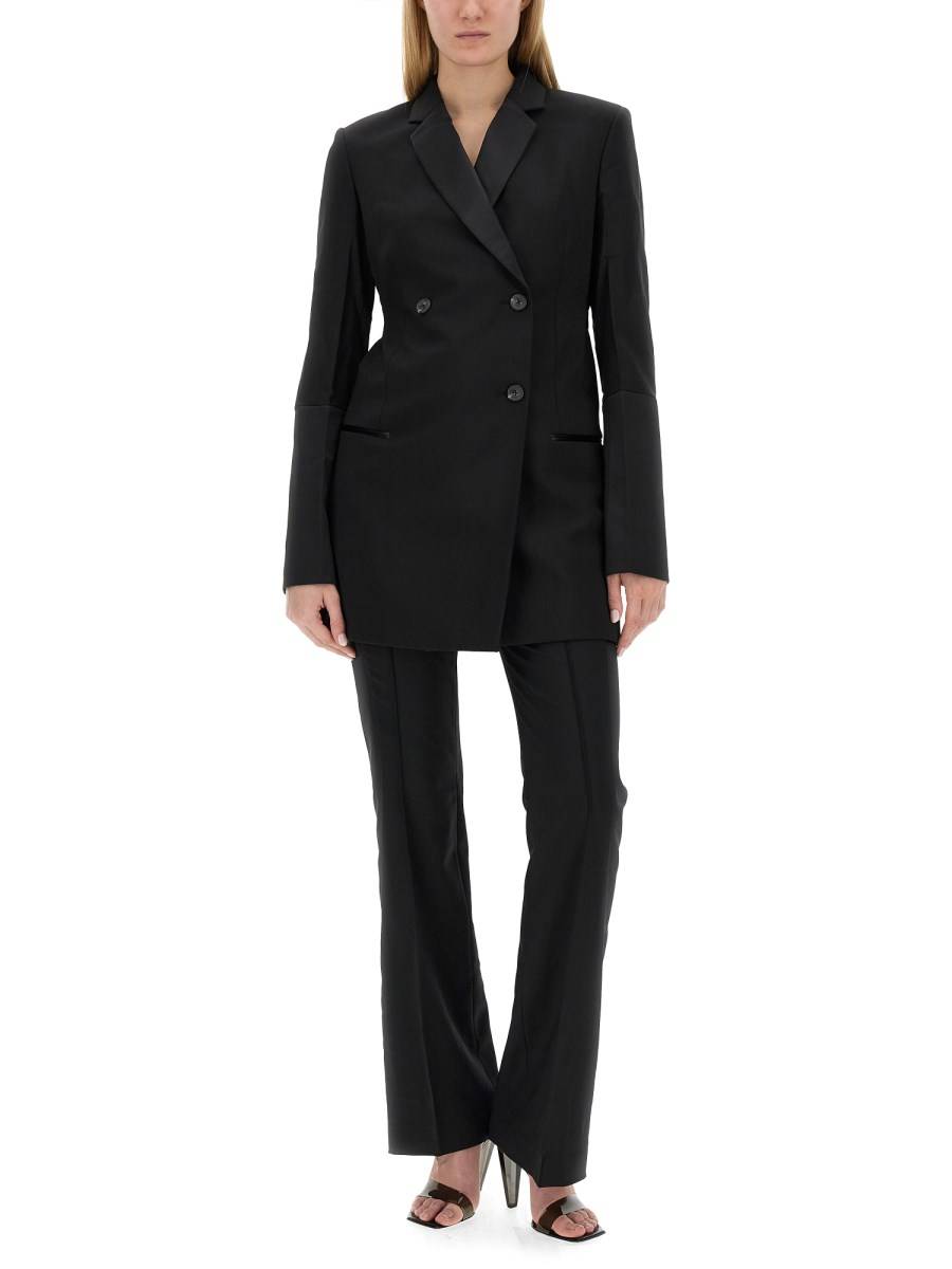 HELMUT LANG PANTALONE BOOTCUT IN TWILL DI MISTO LANA Online