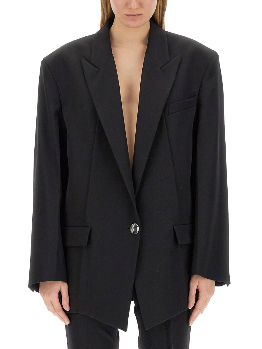 THE ATTICO GIACCA MONOPETTO IN LANA VERGINE Moda